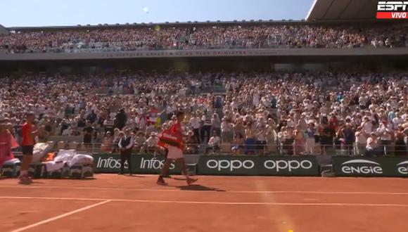 Juan Pablo Varillas se fue entre aplausos de Roland Garros tras derrota ante Djokovic | VIDEO
