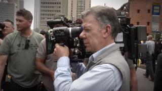 YouTube: Juan Manuel Santos hizo de camarógrafo en una película [VIDEO]