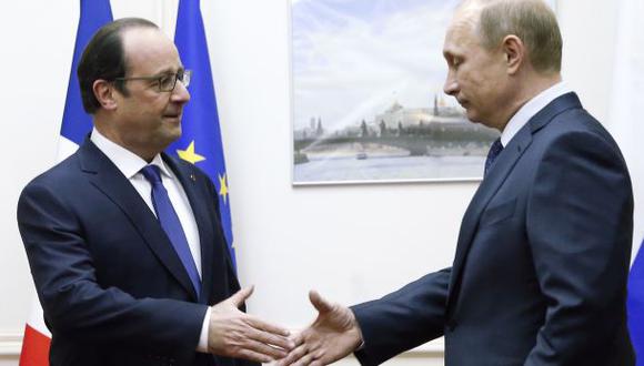 Putin y Hollande se reunen para hablar sobre crisis en Ucrania
