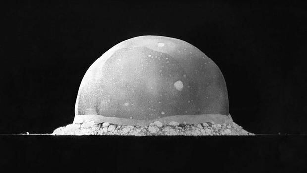 The development of the atomic bomb demonstrated that the United States had a much more advanced nuclear program than Germany.  GETTY