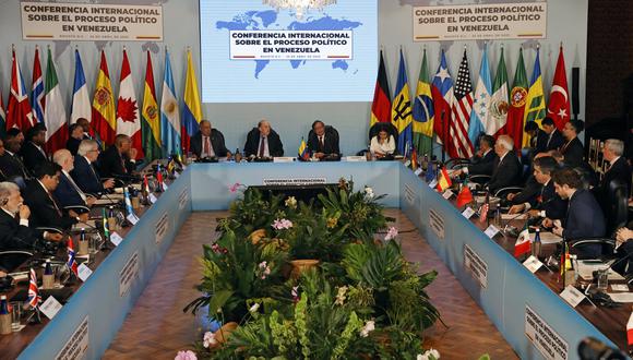 Fotografía general de la Conferencia Internacional sobre el Proceso Político en Venezuela, el 25 de abril de 2023, realizada en Bogotá Colombia. (Foto de Mauricio Dueñas Castañeda / EFE)