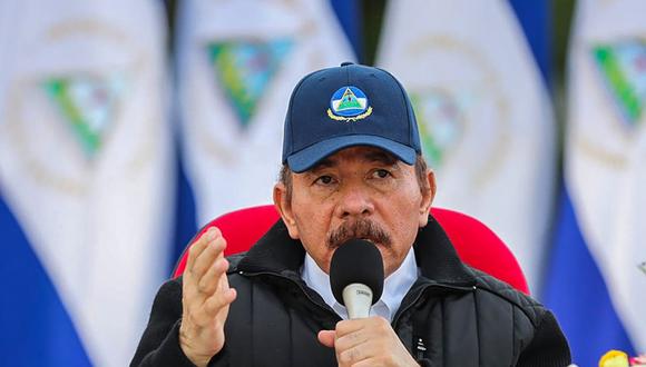 Daniel Ortega habla durante el 41 aniversario de la Revolución Sandinista en Nicaragua el 19 de julio de 2020. (AFP).