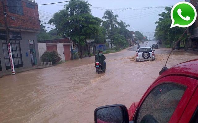 Vía WhatsApp: Copiosa lluvia inunda centro de Pucallpa - 1