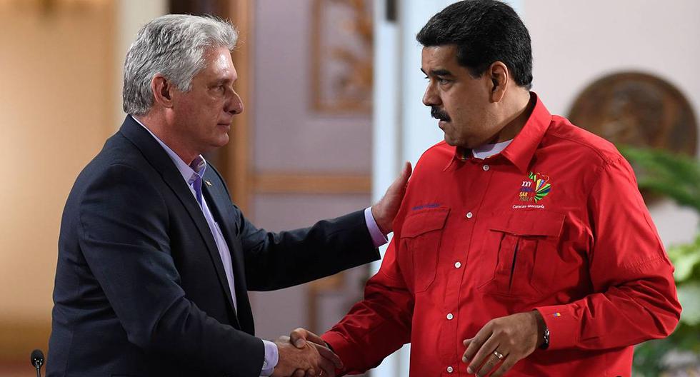 Presidente de Cuba, Miguel Díaz-Canel, mostró su apoyo a Nicolás Maduro luego del bloqueo que impuso Estados Unidos a Venezuela. (Foto: AFP/archivo)