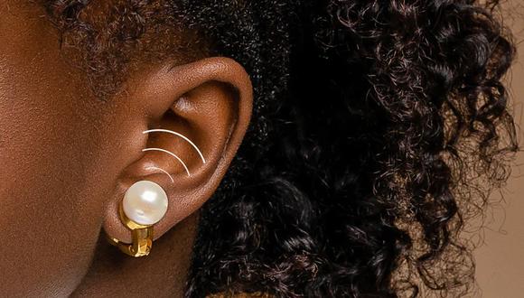Los NOVA H1 son audífonos inalámbricos que se camuflan como aretes de perlas. | (Foto: NOVA)