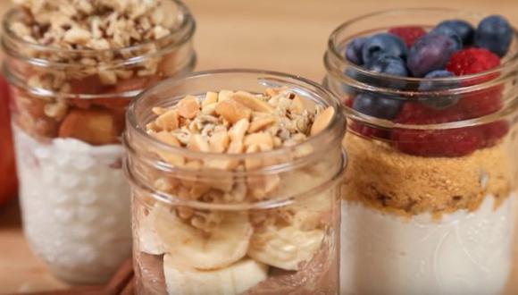 YouTube: tres originales desayunos saludables en frascos
