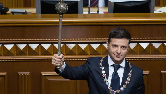 Volodymyr Zelensky en una imagen del pasado 20 de mayo, cuando asumió la Presidencia de Ucrania. (AFP).