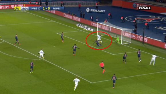 M'Baye Niang se hizo presente en el marcador del PSG vs. Rennes y colocó el segundo gol en el Parque de los Príncipes de París (Foto: captura de pantalla)