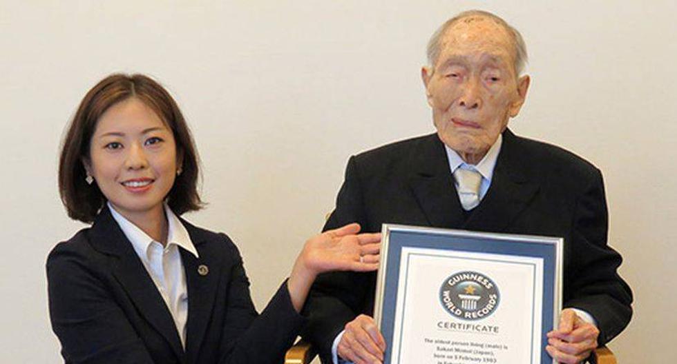 El japonés Sakari Momoi tiene 111 años y 196 días. (Foto: Guinness World Records)