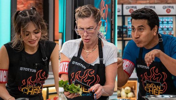 Mayra Goñi, Leslie Stewart y Armando Machuca competirán por su permanencia en "El Gran Chef Famosos". (Foto: Latina)