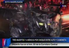 Carretera Central: accidente vehicular deja tres fallecidos (VIDEO)