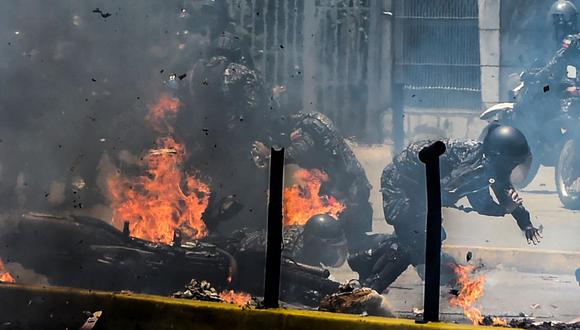 La explosión se produjo en el sector de Altamira, en Caracas. (AFP).