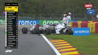 Fórmula 1: así fue el accidente entre Giovinazzi y Russell que obligó la salida del coche de seguridad | VIDEO