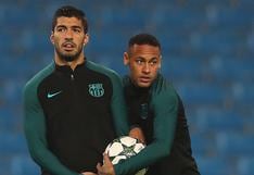 Luis Suárez le juega pesada broma a Neymar que puso cara de pocos amigos