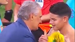 Tite muestra su admiración por James Rodríguez tras finalizar el partido contra Colombia | VIDEO