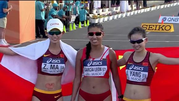 Kimberly García quedó en la tercera posición en la categoría de 20km. (Foto: World Athletics)