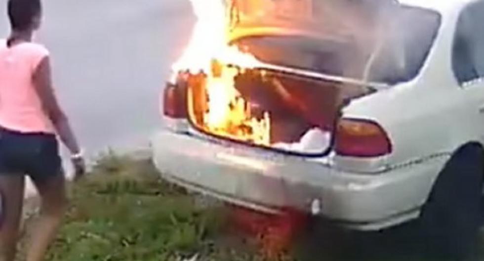 Una joven de Florida quema el coche de su vecino al confundirlo con el de su exnovio. (Foto: Captura YouTube)