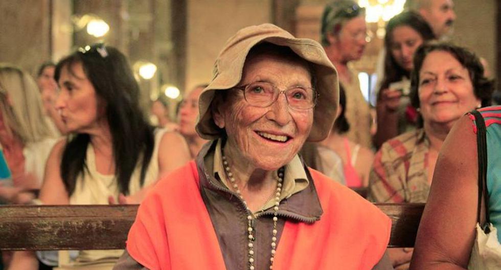 Emma Moronsini, una italiana de 91 años que peregrina por distintos países. (Foto: Facebook)
