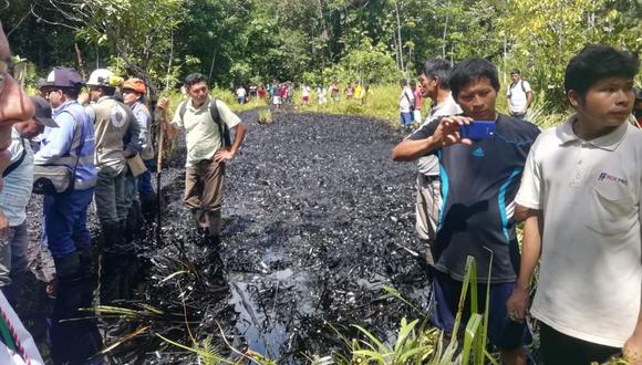 El derrame de petróleo ocurrió el martes 18 de junio, a la altura del kilómetro 237, en la comunidad nativa Nuevo Progreso. (Foto: Ministerio Público)
