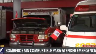 Bomberos denuncian que 31 vehículos no tienen combustible