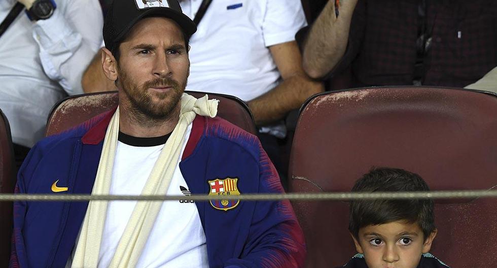 FC Barcelona vs. Inter de Milán: Lionel Messi llegó al Camp Nou al lado de su hijo | Foto: Getty Images