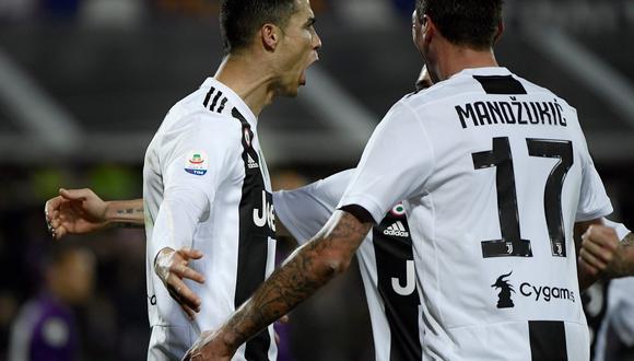 Juventus derrotó a la Fiorentina en el estadio Artemio Franchi, por la fecha 14 de la Serie A. Cristiano Ronaldo selló el triunfo con una anotación de penal. (Foto: AFP)