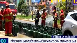 Comas: un camión que transportaba 170 balones de gas chocó con vehículo y causó una explosión