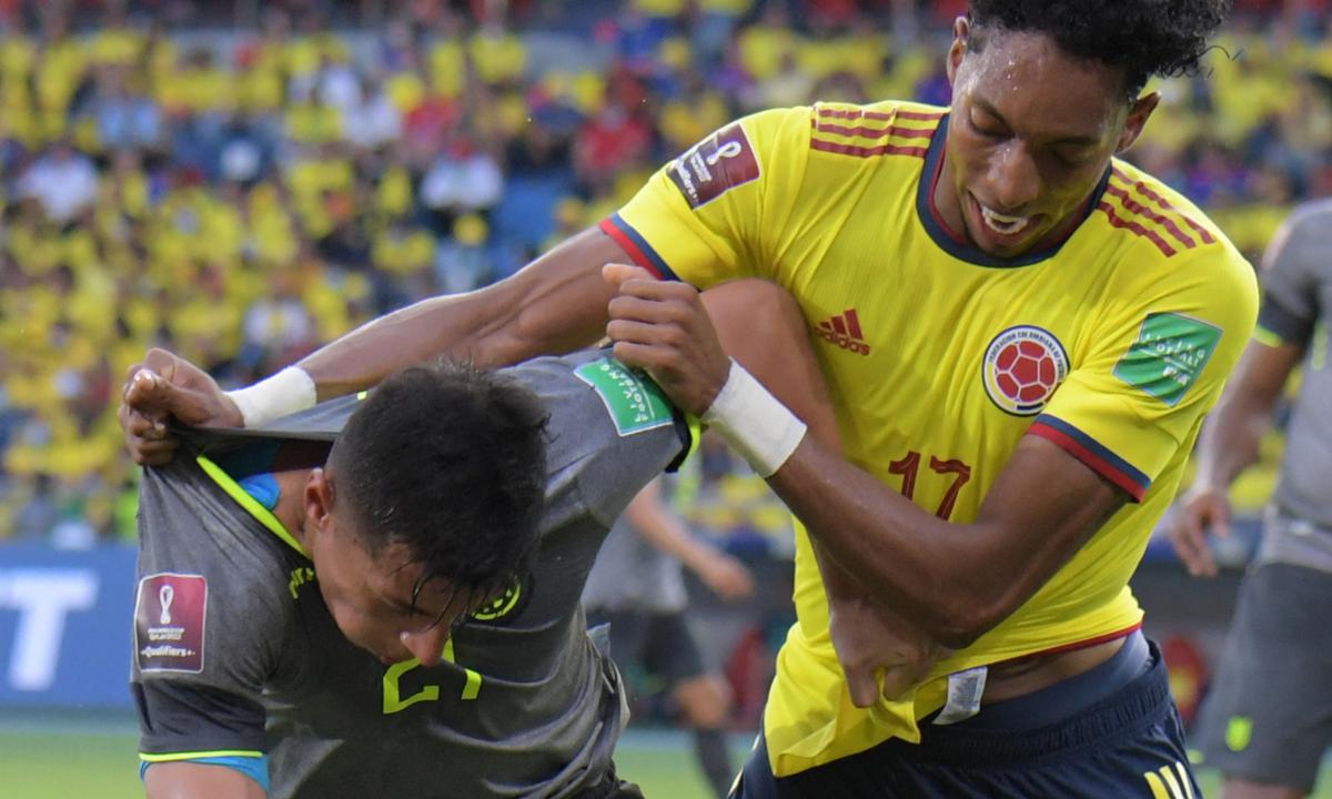 Colombia vs. Ecuador se enfrentaron por Eliminatorias | Foto: AFP