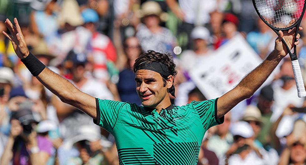 Roger Federer no se dejó sorprender por Juan Martín del Potro en el Masters 1000 de Miami (Foto: EFE)