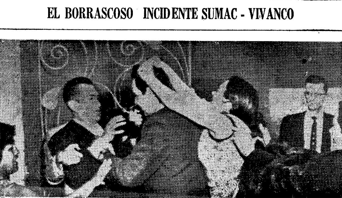 Ese 23 de abril de 1957, una empleada de Vivanco se lanzó a los cabellos de un detective privado que trabajaba para Yma Súmac. Ella salió en feroz defensa de su empleador. (Foto: GEC Archivo Histórico)   