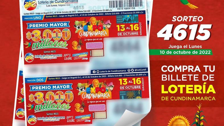 Lotería de Cundinamarca del lunes 10 de octubre: resultados y números del último sorteo