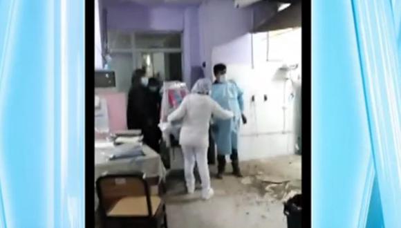Caída de cielo raso del hospital El Carmen de Huancayo en sala de recién nacidos no causó daños a menores | Foto: Captura de video / Canal N