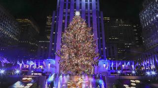 Temporada navideña en Nueva York inicia con el encendido del árbol de Rockefeller