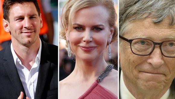 Lionel Messi, Nicole Kidman y Bill Gates forman parte de una amplia lista de personalidades que comparten el hecho de ser zurdos. (Fotos: AP/ AFP/EFE | Composición: El Comercio)