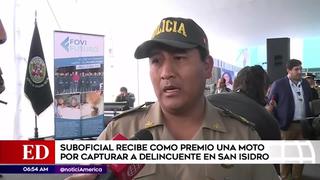 San Isidro: suboficial fue premiado con una moto lineal por capturar a delincuente