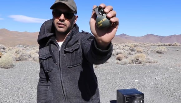 ¿Qué pasa cuando pones una granada dentro de una caja fuerte? Youtuber hace experimento que se vuelve viral. (Foto: Edwin Sarkissian / YouTube)
