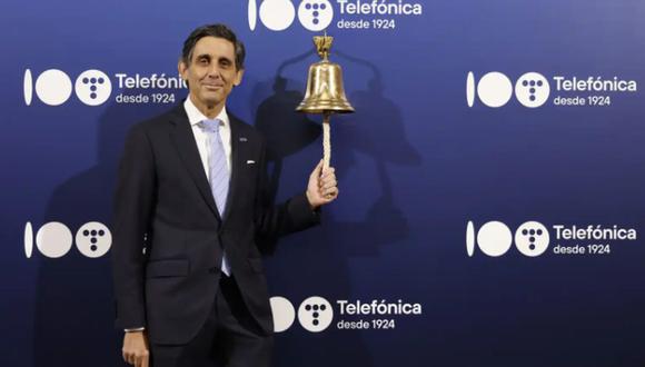 Telefónica dio campanazo en la Bolsa de Madrid con motivo de su centenario | Foto: Telefónica