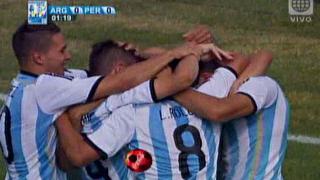Perú pierde ante Argentina con gol al primer minuto de juego