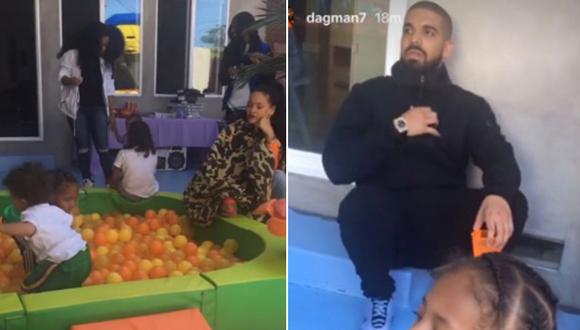 Rihanna tuvo incómodo reencuentro con Drake en fiesta infantil