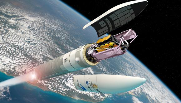 El telescopio James Webb será lanzado con el cohete Ariane 5. (ESA)