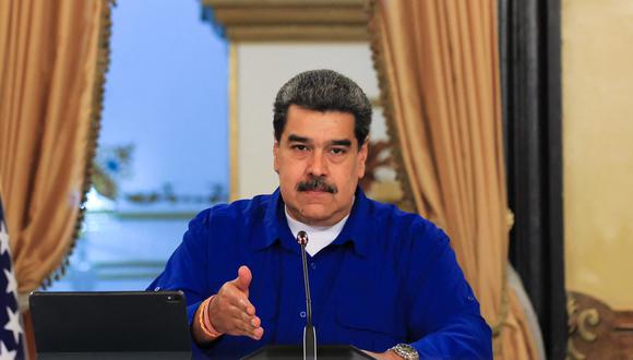 Nicolás Maduro durante en el Palacio Presidencial de Miraflores en Caracas.