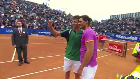 Argentino perdió ante Nadal pero se llevó un selfie de recuerdo