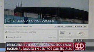 Otra vez convocan por Facebook para saquear centros comerciales