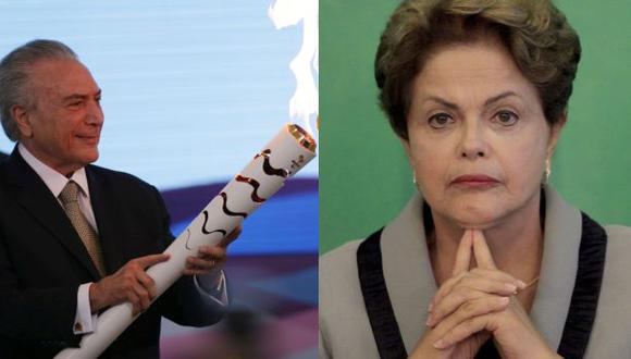Temer recibe antorcha paralímpica mientras Dilma está en vilo