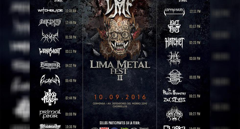 Ya se conocieron los horarios de la segunda edición del Lima Metal Fest. (Foto: Difusión)