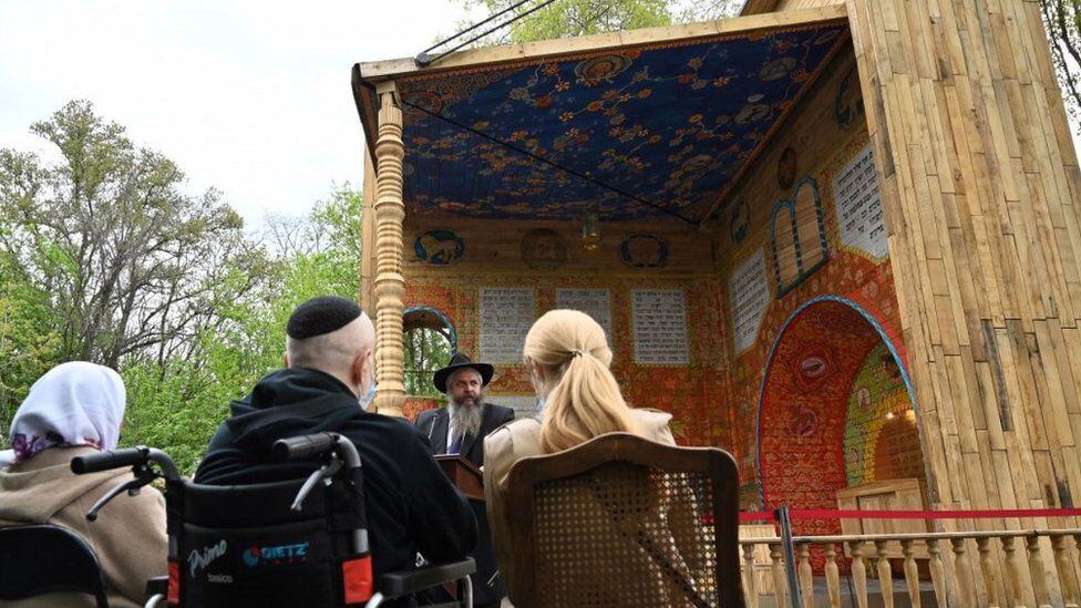 The synagogue on the site was officially opened in May 2021. (AFP)