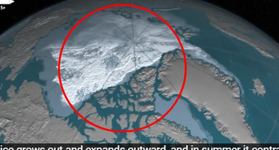 Treinta años de reducción del hielo ártico en un video de la NASA. (Foto: Captura YouTube)