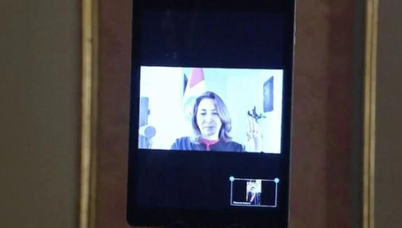 Las ministras Rocío Barrios y Patricia Donayre juraron de forma virtual a sus cargos | Foto: Andina