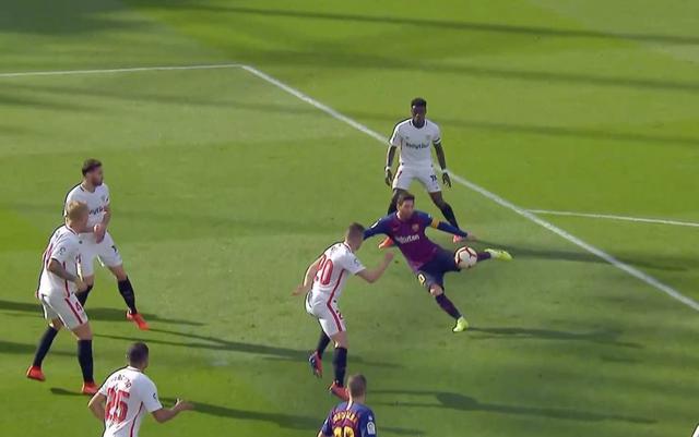Barcelona vs. Sevilla: mira el descomunal gol de Messi para el 1-1 en el Sánchez-Pizjuán. (Foto: captura)