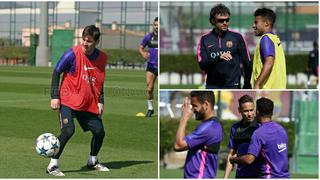 Barcelona vs PSG: imágenes del entrenamiento de los ‘culés’